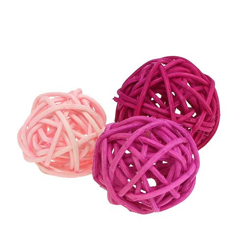 Lataball Sortiment 3cm Rosa/Pink/Flieder 72St