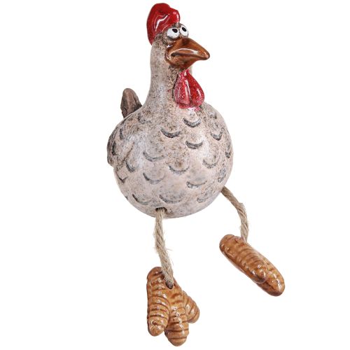 Lustiges Huhn Keramikdeko Kantenhocker Ostern 9,5cm 3 St