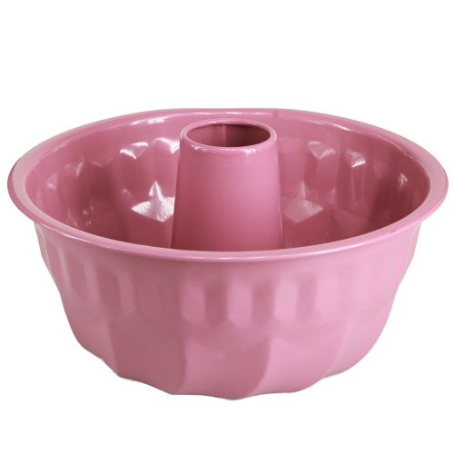 Metall Deko Schale Backform Gugelhupf Pink Ø23cm H12cm