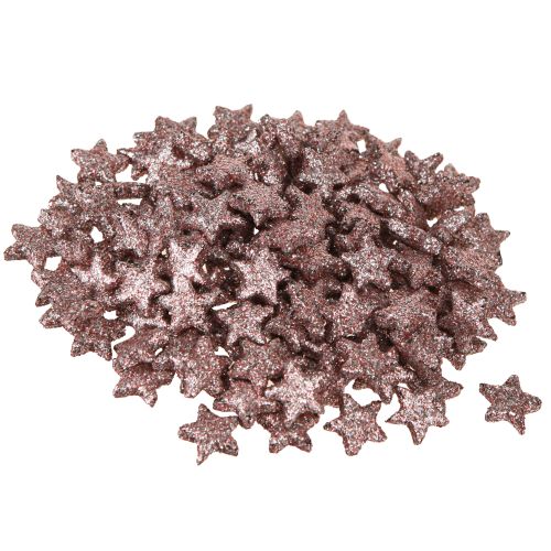 Artikel Mini Streudeko Sterne Deko Glimmer Rosa 1,5cm 144 St