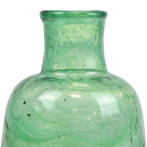 Artikel Mini Vase Glas Glasvase Blumenvase Grün Ø8,5cm H11cm