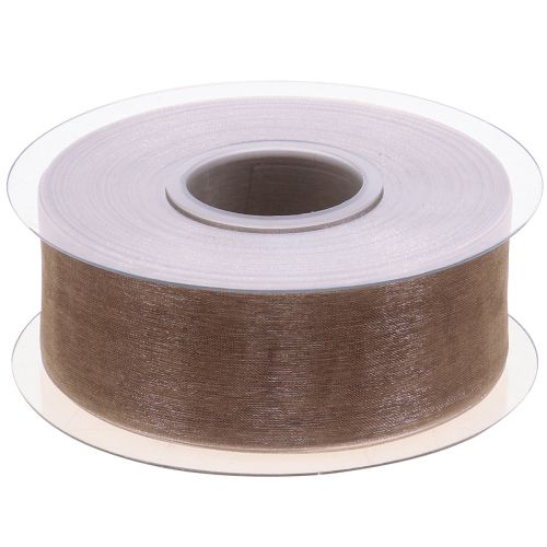 Artikel Organzaband Geschenkband Beige Band Webkante Taupe 40mm 50m