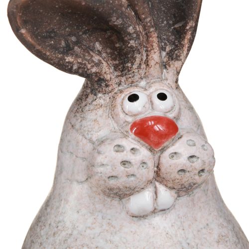 Artikel Osterhase Keramik Hase Sitzend Braun Weiß 13x12x18cm