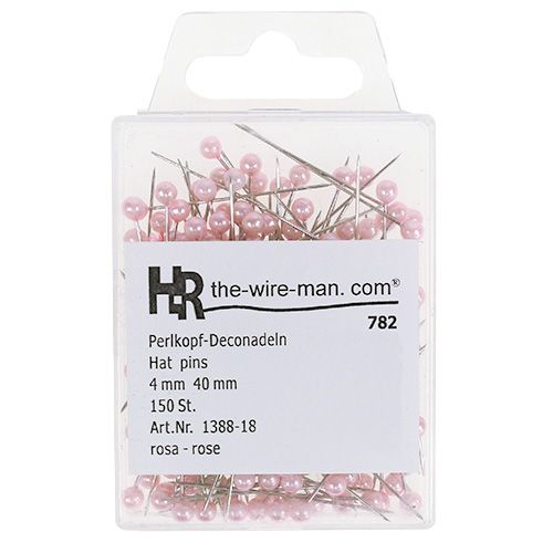 Artikel Perlkopfnadeln Rosa Ø4mm 4cm 150 St