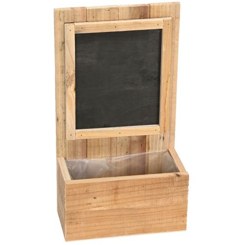 Pflanzkasten mit Tafel Holz Rustikaler Blumenkasten 20×11,5×36cm