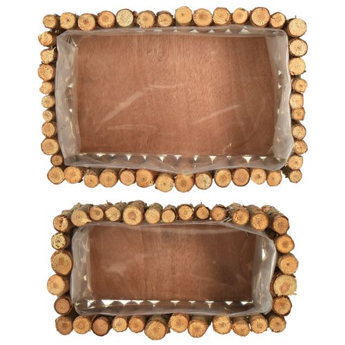 Artikel Pflanzkasten Holz Kräuterkasten Birke L23/28cm 2er-Set