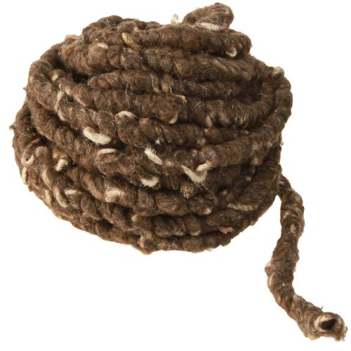 RAW Kordel Wollkordel mit Jute Schafwolle Braun 8mm 10m