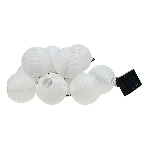 Artikel Solar-Lampionkette LED 4,5m Weiß 10 Birnen