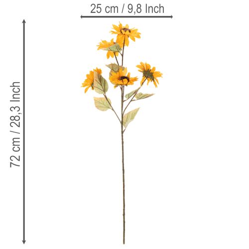 Artikel Künstliche Sonnenblume 72cm Gelb 2er-Set für Wohn- und Tischdekoration