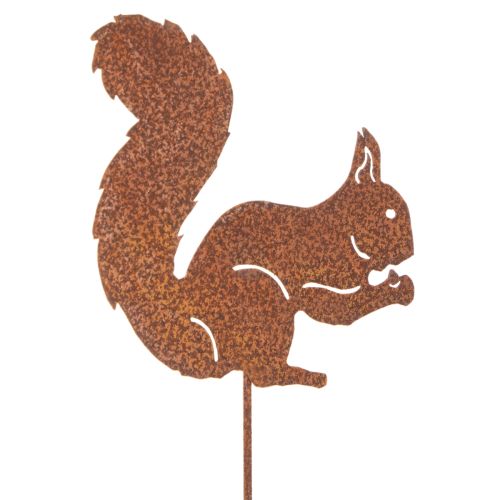 Artikel Gartenstecker Eichhörnchen aus Metall mit Rostoptik 52cm 2er-Set