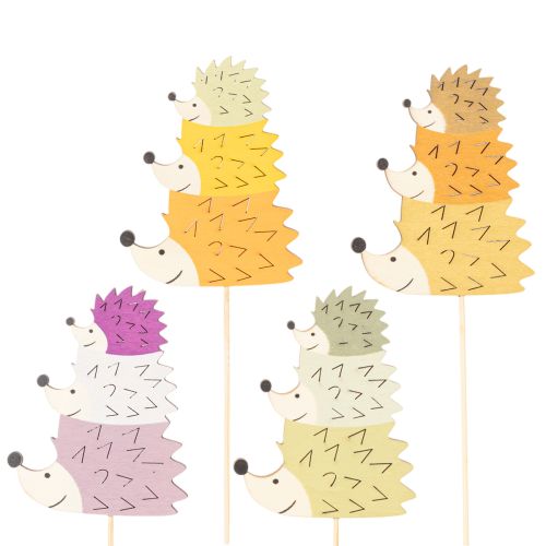 Artikel Deko-Stecker Igel-Familie aus Holz, Herbstdeko, 34 cm, 12 Stück