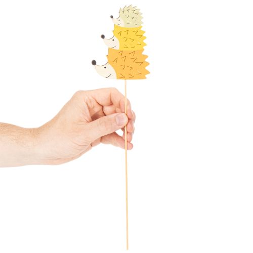 Artikel Deko-Stecker Igel-Familie aus Holz, Herbstdeko, 34 cm, 12 Stück