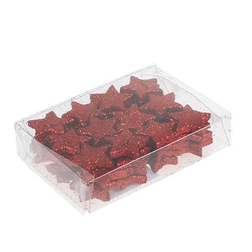 Artikel Streudeko Sterne Rot 2,5cm Glimmer 96 St