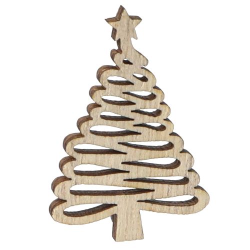 Artikel Streudeko Weihnachten Tannenbaum Natur 3x4,5cm 72 St