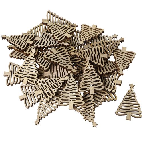 Artikel Streudeko Weihnachten Tannenbaum Natur 3x4,5cm 72 St