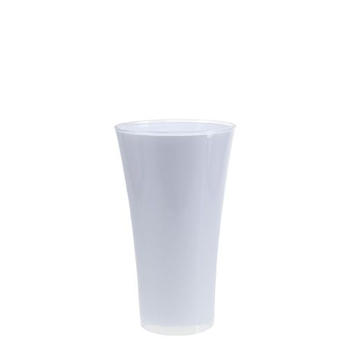 Vase „Fizzy“ Ø13,5cm H20,5cm Weiß 1 St