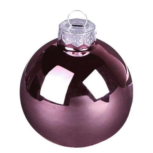 Artikel Weihnachtsbaumkugeln Apricot Rosa aus Glas Ø7,5cm 12 St