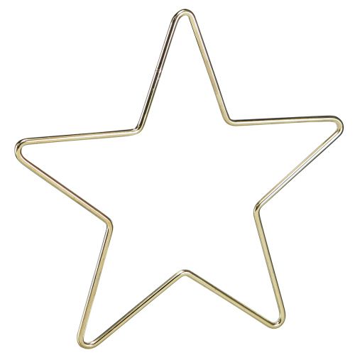 Floristik24 Weihnachtsdeko Metallstern Stern Anhänger Gold Ø15cm 6 St