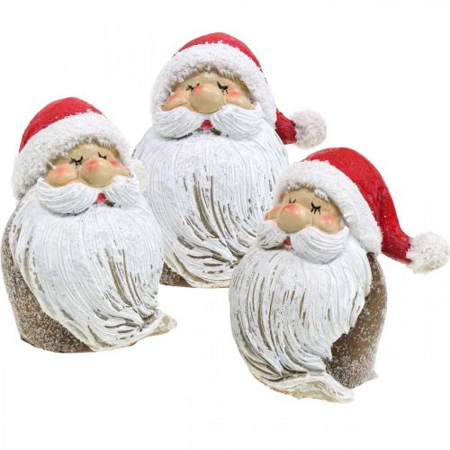 Weihnachtsmann Tischdeko Santa Claus Fensterdeko H8cm 3 St