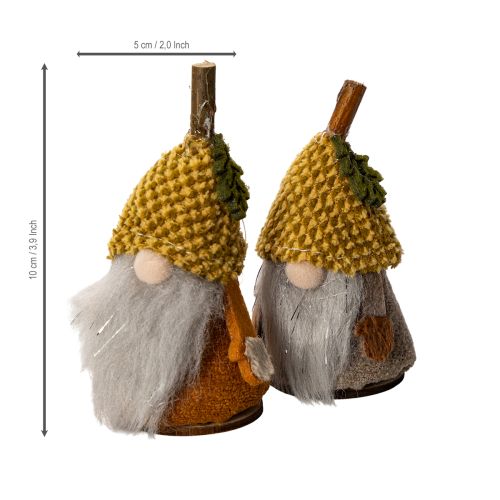 Artikel Wichtel-Figuren-Set aus Stoff und Kunststoff mit Strickmütze Eichel-Design 10 cm 6 Stück