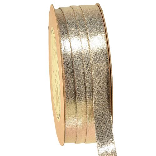 Floristik24 Dekoband Gold Metallic Zierband Schmuckband B15mm L15m