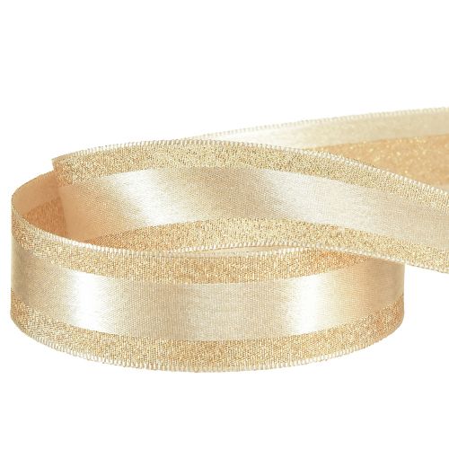 Artikel Dekoband Gold mit Glitter und Streifen Geschenkband 25mm 20m