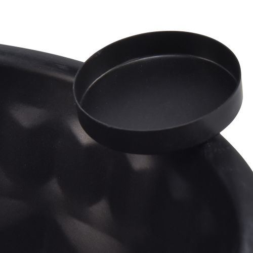 Artikel Dekoschale aus Metall in Schwarz – Gugelhupf Design, 26 cm – Stilvoller Teelichthalter für gemütliches Ambiente
