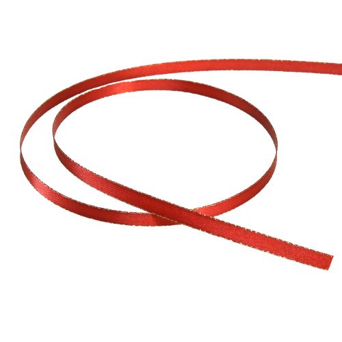 Artikel Geschenkband Weihnachten Dekoband Rot Gold B6mm L50m