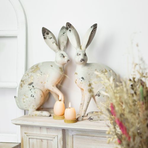 Artikel Hase Sitzend Vintage Gold Beige Tischdeko Ostern H35,5cm 2St