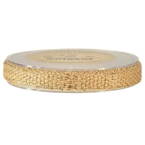 Artikel Juteband Rustikales Dekoband Jute Natur Gold 12mm 10m