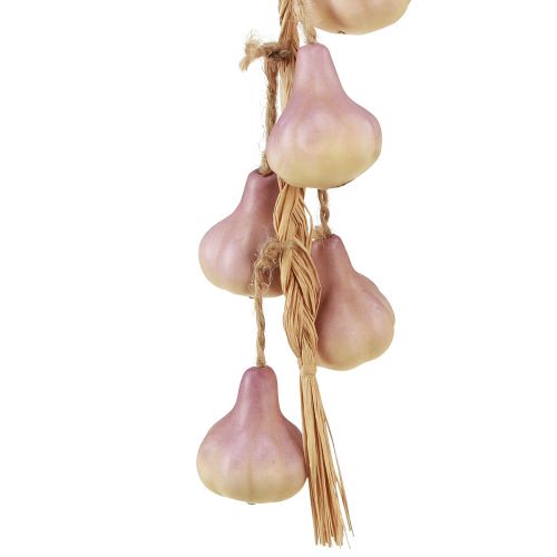 Knoblauch Deko zum Hängen Künstlich Gelb Lila L50cm