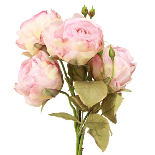 Floristik24 Künstliche Rosen Kunstrosen Seidenblumen Rosa L44cm 4 St