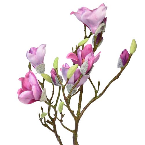 Floristik24 Kunstblume Magnolienzweig, Magnolie Pink Rosa 92cm