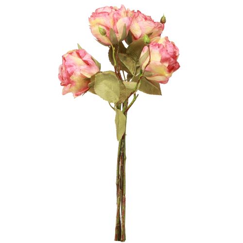 Artikel Kunstrosen Pink Deko Rosen mit Knospen L44cm 4 St