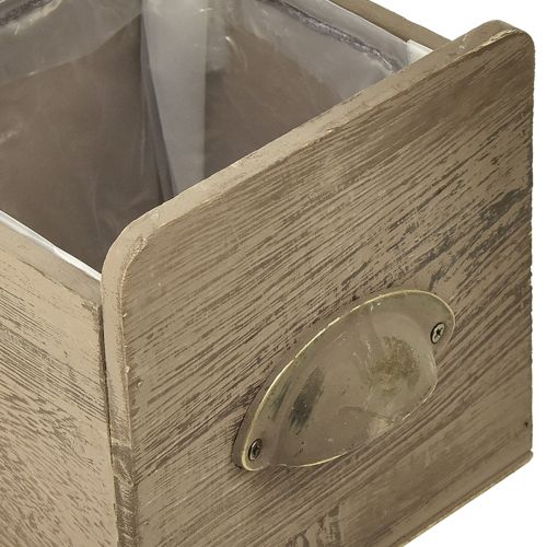 Artikel Holz Schubladen Set mit Griff, Braun Gewischt - Rustikale Aufbewahrung, Set verschiedene Größen 4St