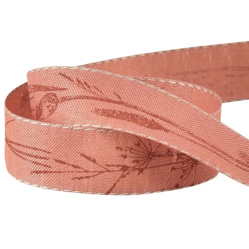 Artikel Seidenband Herbst mit Gräsern Dekoband Rot 25mm 18m