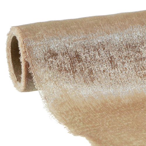 Floristik24 Tischband Gold Beige Ausgefranst Vintage B47cm L1,5m