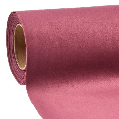 Floristik24 Samt Tischläufer Bordeaux Dunkelrot, 28×270cm - Luxuriöses Tischband Dekostoff für Festliche Anlässe