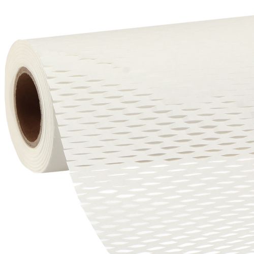 Wabenpapier Geschenkpapier in Weiß B50,5cm L250cm