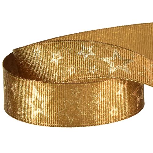 Artikel Weihnachtsband Gold Schmuckband mit Sternen B25mm L15m