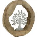 Floristik24 Deko Skulptur Baum im Holzring Tischdeko zum Stellen 22×21×4cm