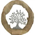 Floristik24 Deko Skulptur Baum im Holzring Tischdeko zum Stellen 22×21×4cm