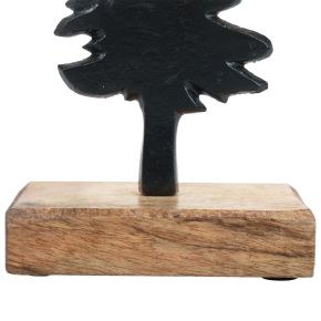 Floristik24 Weihnachtsdeko Tannenbaum Holz Metall Tischdeko H22cm