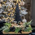 Floristik24 Weihnachtsdeko Tannenbaum Holz Metall Tischdeko H22cm