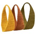 Floristik24 Dekoring Jute Ring breit Loop Gelb Ocker Braun Ø30cm 3St