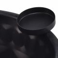 Floristik24 Dekoschale aus Metall in Schwarz – Gugelhupf Design, 26 cm – Stilvoller Teelichthalter für gemütliches Ambiente