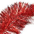 Floristik24 Festliche Rote Lametta-Girlande 270cm – Glänzend und lebendig, Perfekt für Weihnachts- und Feiertagsdekorationen