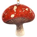 Floristik24 Charmante rote Pilzanhänger mit Juteschnur 3 cm – Perfekte Herbst- und Weihnachtsdekoration – 6 St