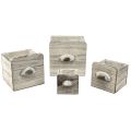 Floristik24 Schubladenboxen aus Holz mit Griff – Stilvolle und funktionale Aufbewahrungslösung – Set aus 4St