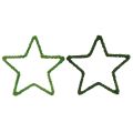 Floristik24 Sterne Jute für Weihnachtsdeko Weihnachtssterne Grün 15cm 8St